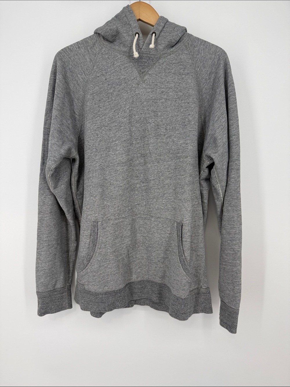 J. Crew Vintage Fleece Hoodie in Light Gray Size XL